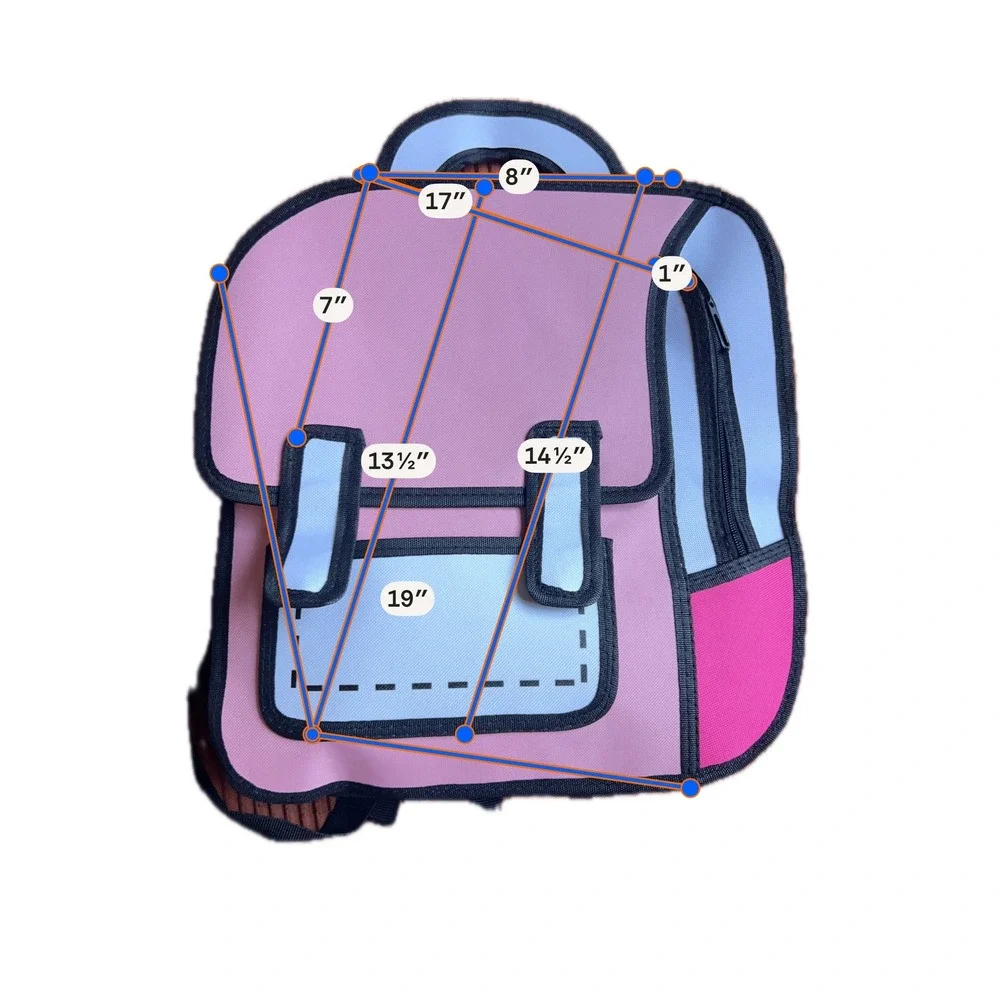 Unbranded 2D Jump Style Backpack Women's Size OS Pink Good Cartoon‎ Effect